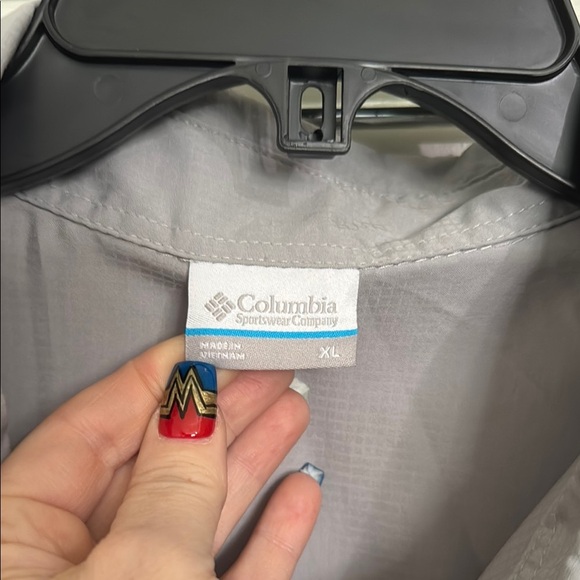 Columbia Gray Casual Button Down Shirt dry fit for Effortless Style - Picture 2 of 9